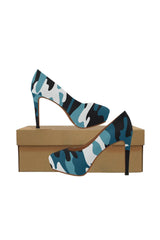 camo contrast heel Women's High Heels (Model 044) - Objet D'Art