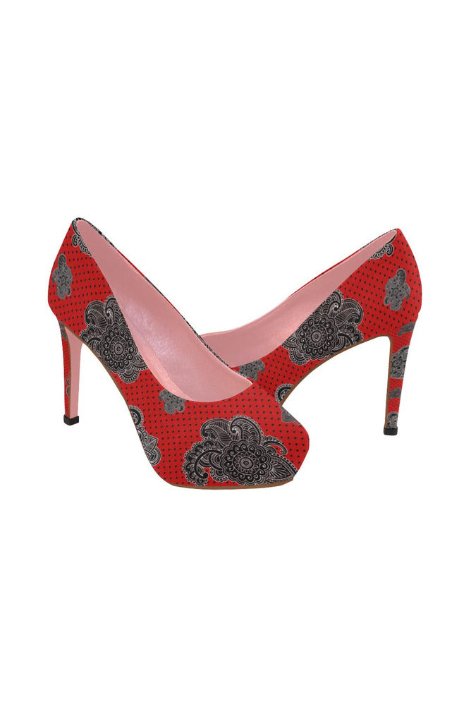 Paisley Hearts Women's High Heels - Objet D'Art Online Retail Store