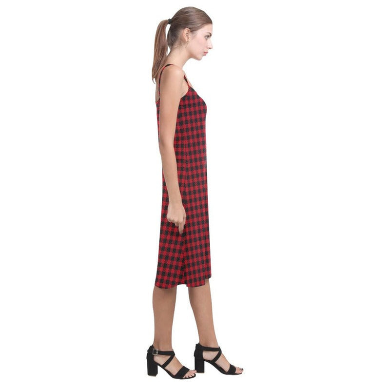 Checker Red Black Alcestis Slip Dress - Objet D'Art