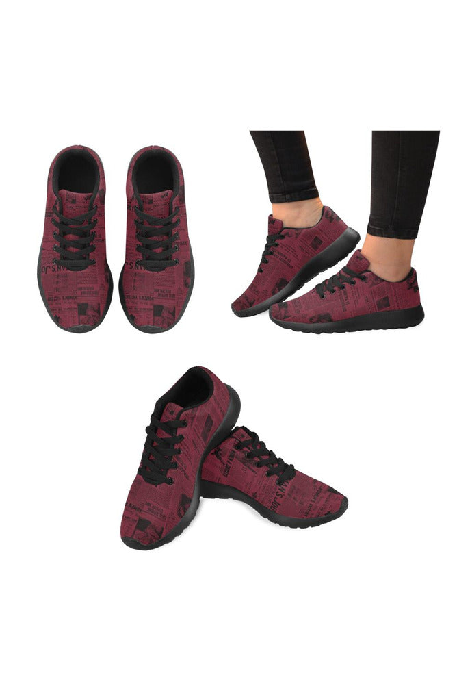 crimson suffrage Women’s Running Shoes (Model 020) - Objet D'Art