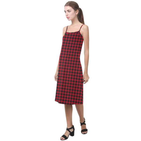 Checker Red Black Alcestis Slip Dress - Objet D'Art