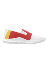 cox red mid D20 FRT TOP BLUE Orion Slip-on Women's Canvas Sneakers (Model 042) - Objet D'Art