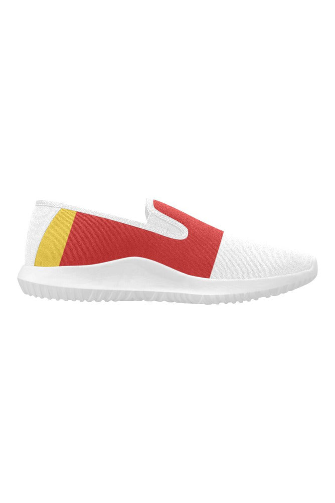 cox red mid D20 FRT TOP BLUE Orion Slip-on Women's Canvas Sneakers (Model 042) - Objet D'Art