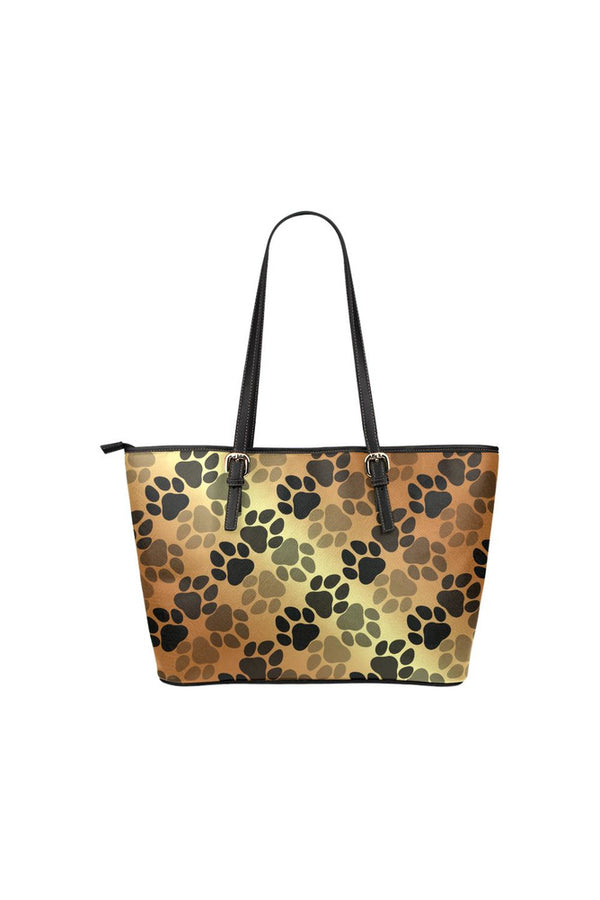 Golden Pawsibilities Leather Tote Bag/Small - Objet D'Art