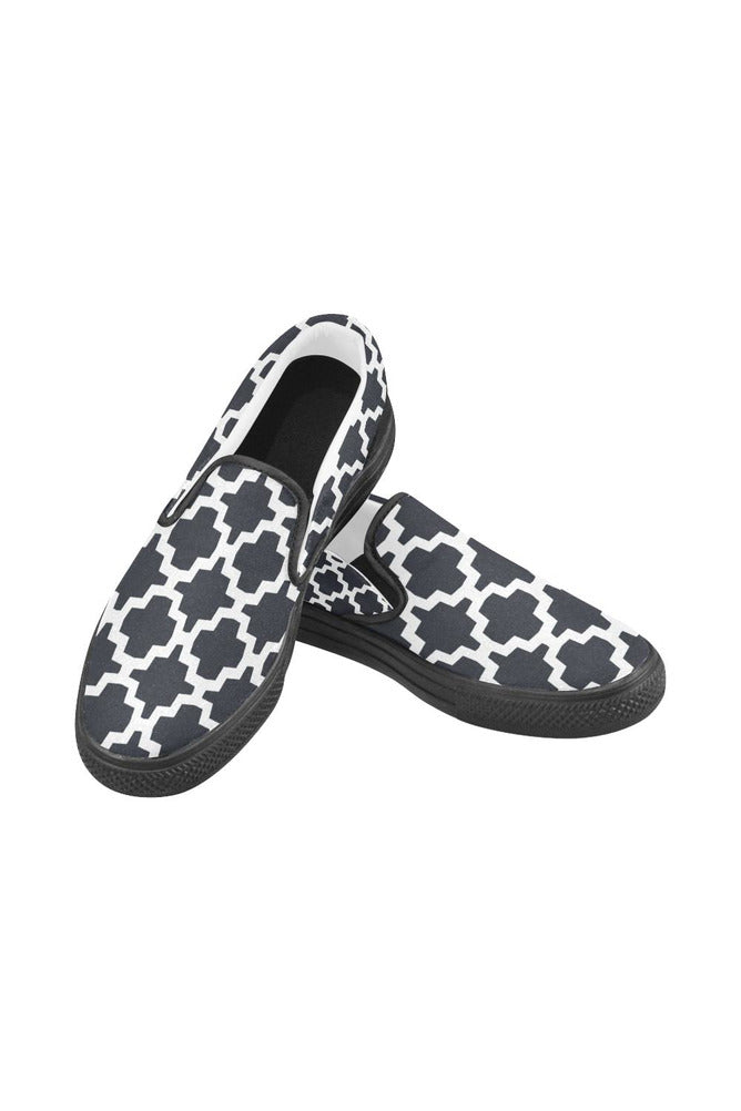 Geometric Tessellation Men's Unusual Slip-on Canvas Shoes (Model 019) - Objet D'Art Online Retail Store