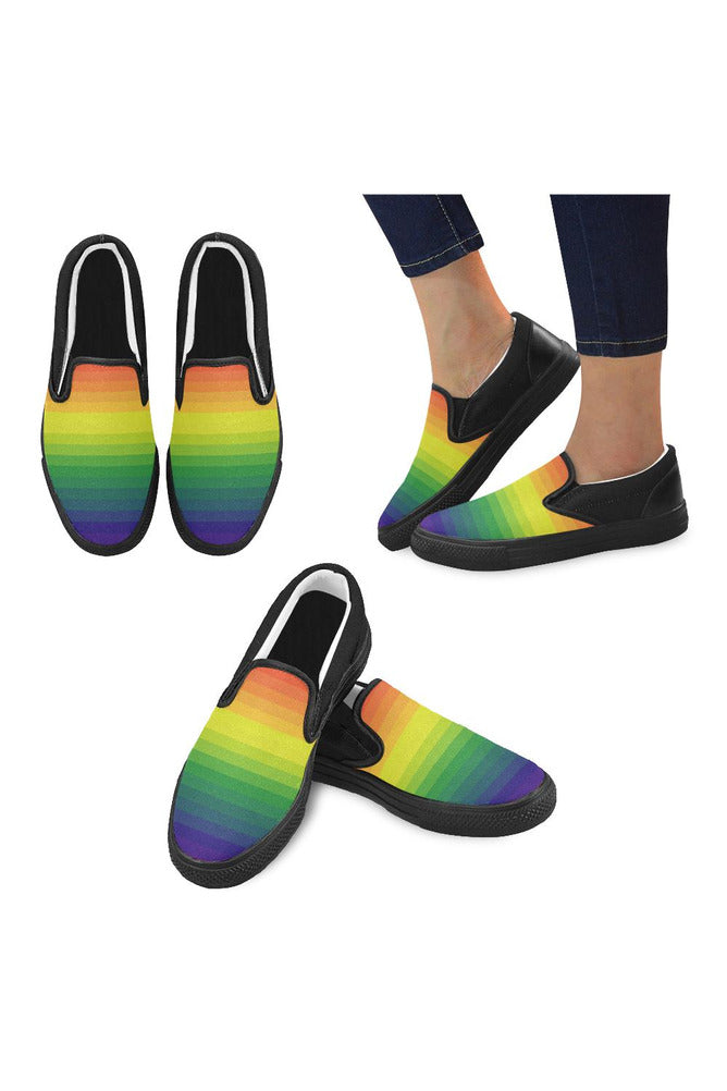 Spectrum of Possibility Men's Slip-on Canvas Shoes (Model 019) - Objet D'Art