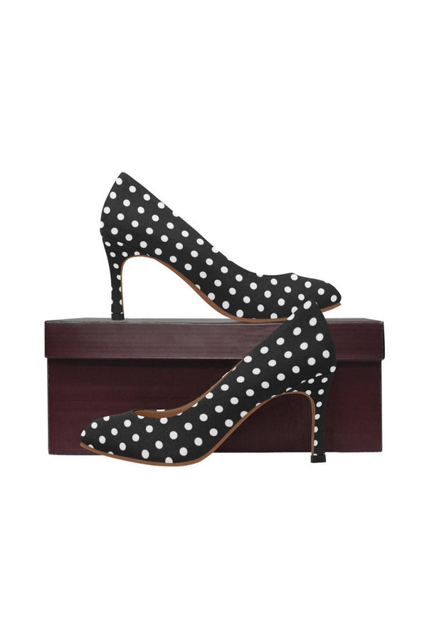 Polka-dot Women's High Heels (Model 048) - Objet D'Art