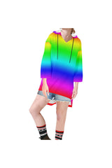 Spectral Step Hem Tunic Hoodie for Women (Model H25) - Objet D'Art