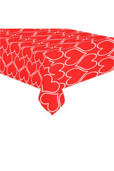 Mantel de lino de algodón con corazones 60 "x 104" - Objet D'Art Online Retail Store