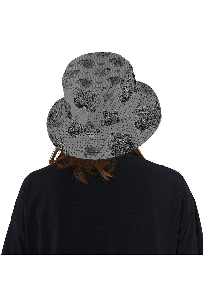 Paisley Hearts All Over Print Bucket Hat - Objet D'Art Online Retail Store