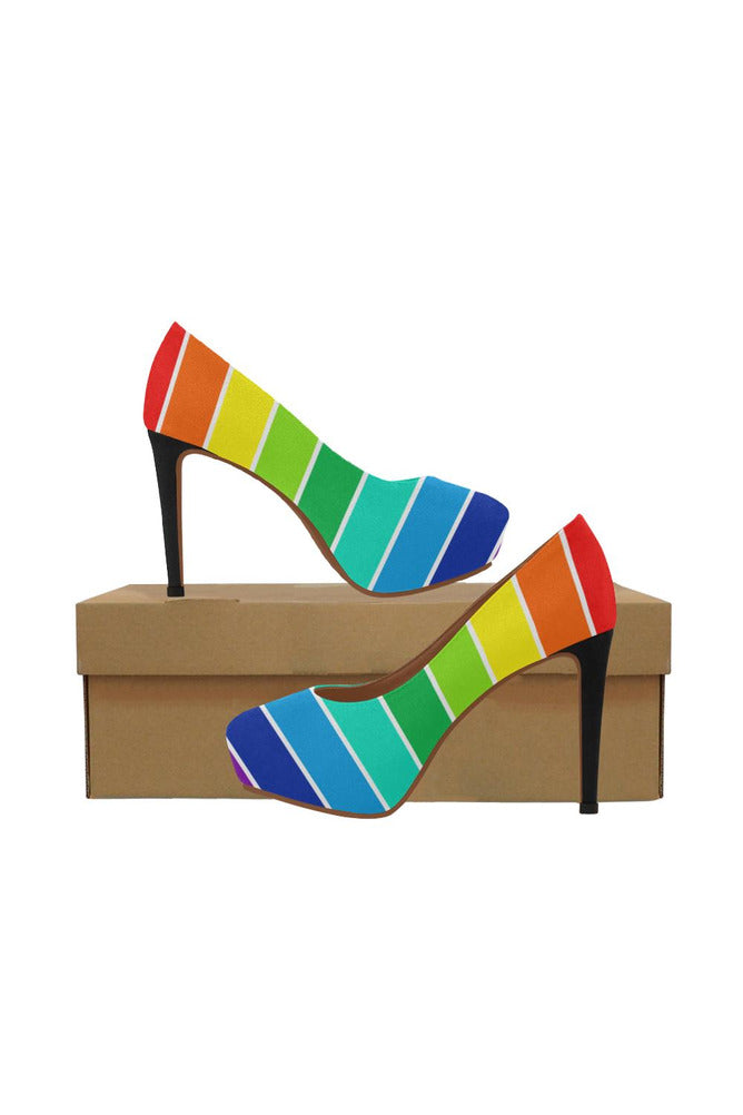 Rainbow Bright Artsadd Women's High Heels (Model 044) - Objet D'Art