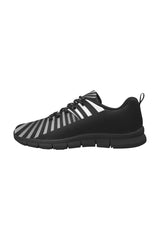 Black & White Illusion Women's Breathable Running Shoes (Model 055) - Objet D'Art