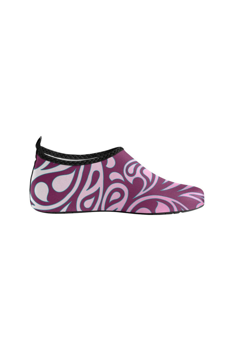 water shoe scroll Women's Slip-On Water Shoes (Model 056) - Objet D'Art