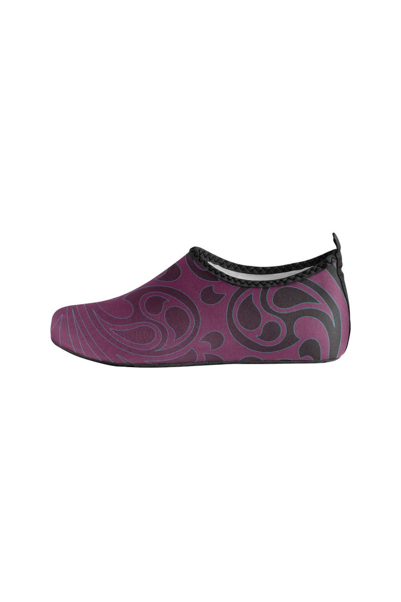 water shoe scroll 2 Women's Slip-On Water Shoes (Model 056) - Objet D'Art