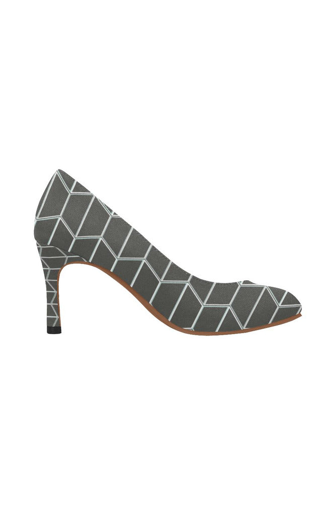 Gray Camouflage Women's High Heels - Objet D'Art