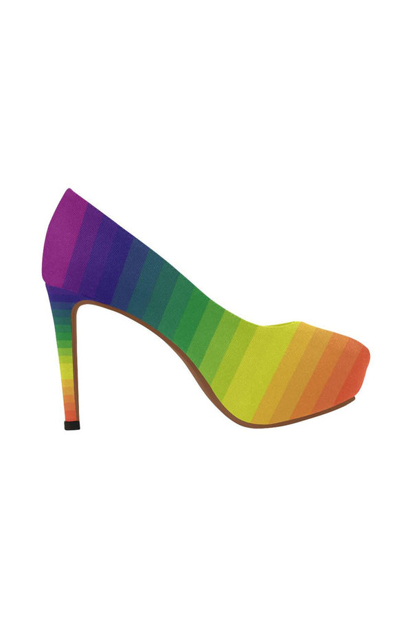 Color Spectrum Bars Women's High Heels - Objet D'Art Online Retail Store