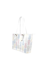 Pineapple Panache Leather Tote Bag/Small - Objet D'Art