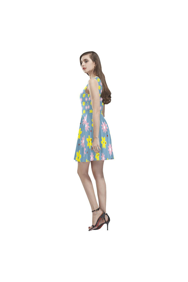Floral Fountain Thea Sleeveless Skater Dress - Objet D'Art Online Retail Store