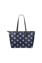 Dark Blue Star Leather Tote Bag/Small - Objet D'Art