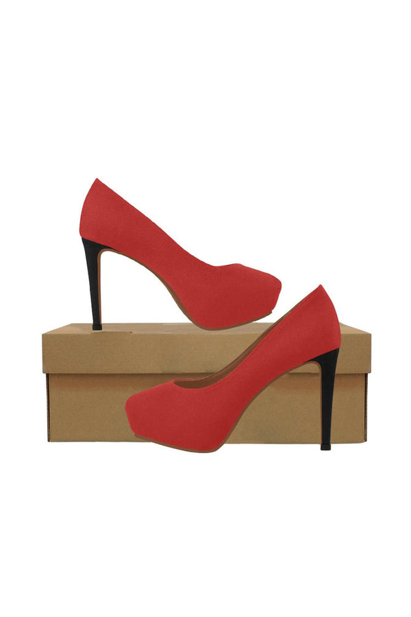 Crimson Red Women's High Heels - Objet D'Art