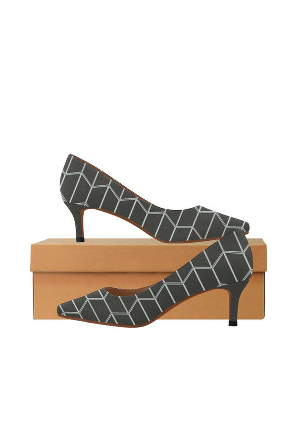 Geo Goodness Women's Pointed Toe Low Heel Pumps - Objet D'Art Online Retail Store