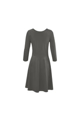 Gray Wolf 3/4 Sleeve Swing/Sundress - Objet D'Art