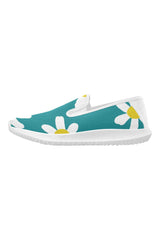 dai 2 D20 BCK TOP BLUE-Recovered Orion Slip-on Women's Canvas Sneakers (Model 042) - Objet D'Art