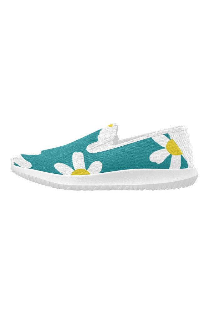 dai 2 D20 BCK TOP BLUE-Recovered Orion Slip-on Women's Canvas Sneakers (Model 042) - Objet D'Art