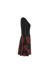 Red & Black Checkered 3/4 Sleeve Swing/Sundress - Objet D'Art