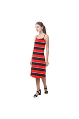 Vestido lencero Alcestis de rayas rojas y negras - Objet D'Art Online Retail Store