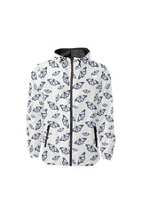 wht butterfly H23 HOOD LR Unisex All Over Print Windbreaker (Model H23) - Objet D'Art