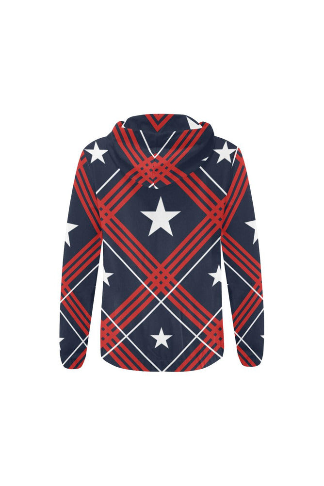 Americana Full Zip Hoodie for Women - Objet D'Art