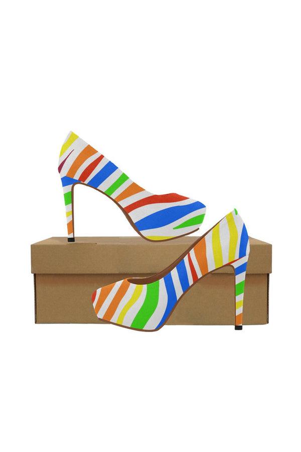 pump rainbow 2 Women's High Heels (Model 044) - Objet D'Art