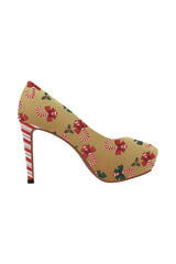 Golden Candy Cane High Heels - Objet D'Art