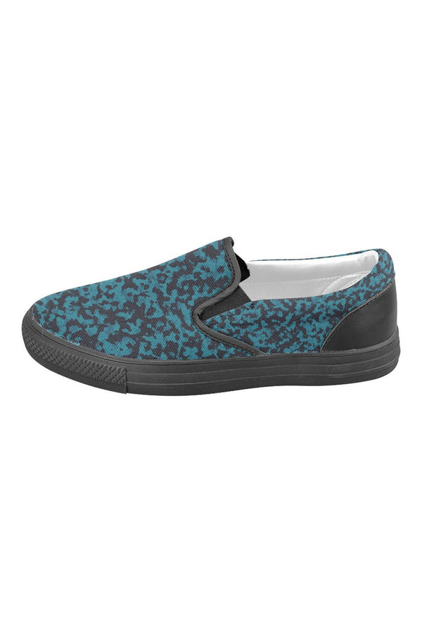 Night Camouflage Men's Slip-on Canvas Shoes - Objet D'Art