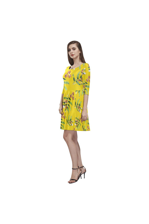 Floral Fancy Tethys Half-Sleeve Skater Dress - Objet D'Art
