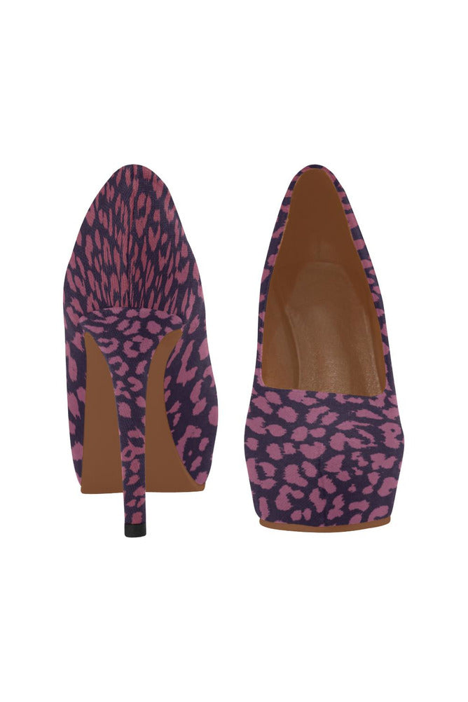 Berry Leopard Women's High Heels - Objet D'Art Online Retail Store