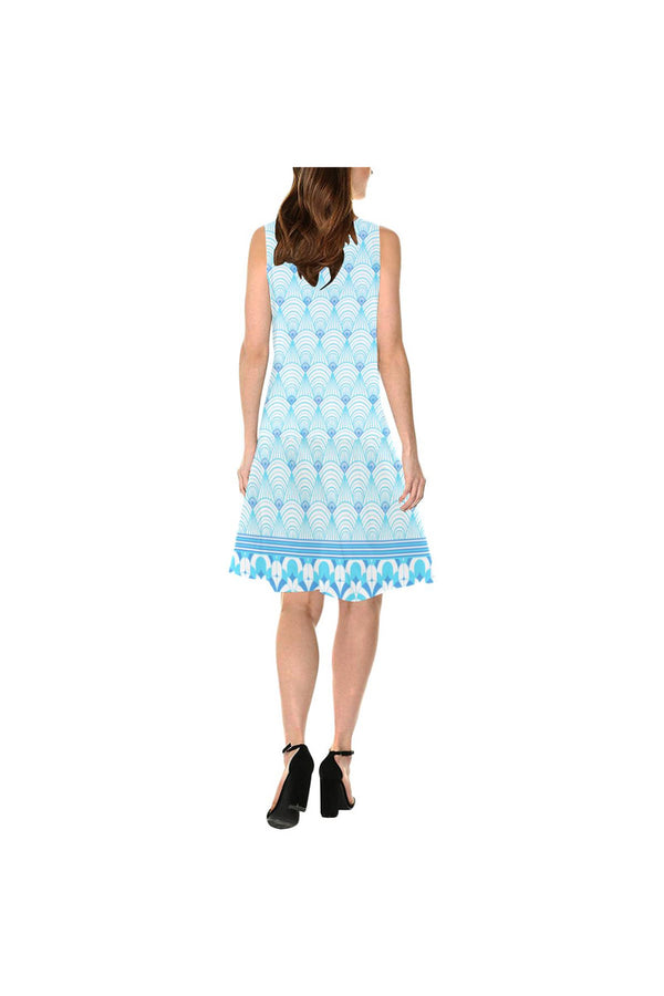 Art Deco Rising Sleeveless Splicing Shift Dress - Objet D'Art