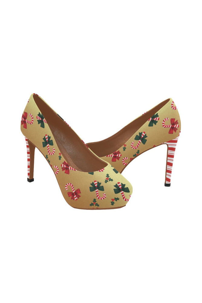 Golden Candy Cane High Heels - Objet D'Art