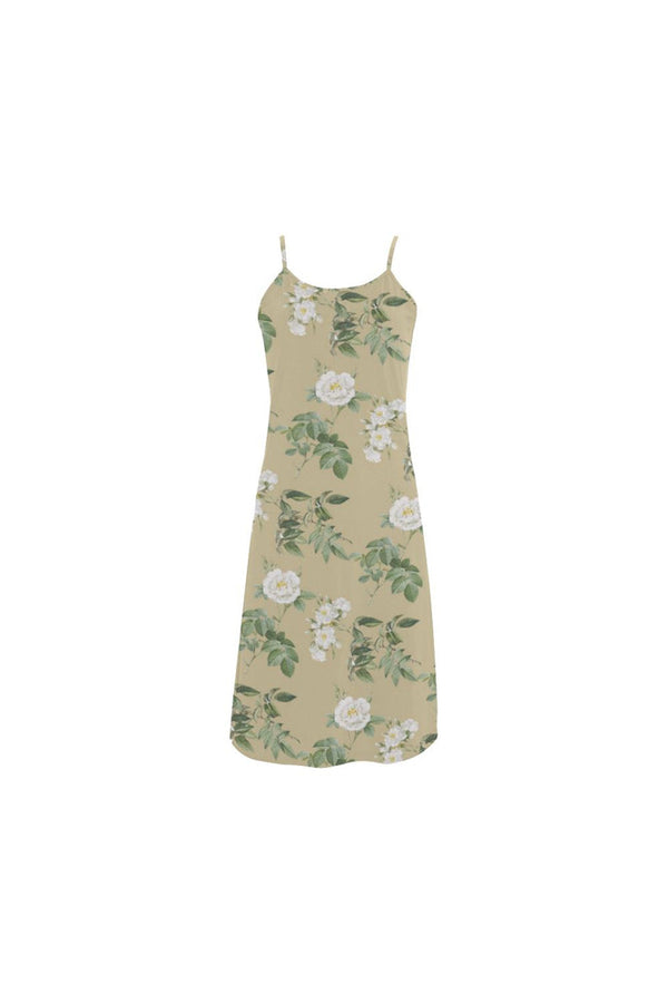 Beige Floral Alcestis Slip Dress - Objet D'Art