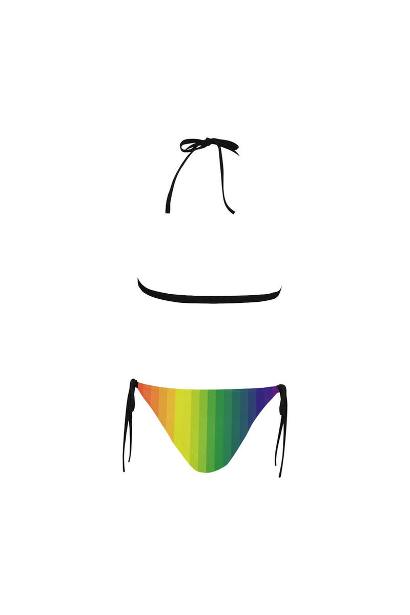 Spectral Splendor Buckle Front Halter Bikini Swimsuit - Objet D'Art