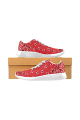 red bandana Women’s Running Shoes (Model 020) - Objet D'Art