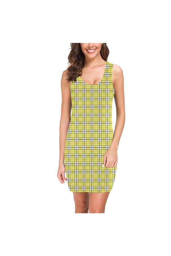 Yellow Plaid Medea Vest Dress (Model D06) - Objet D'Art