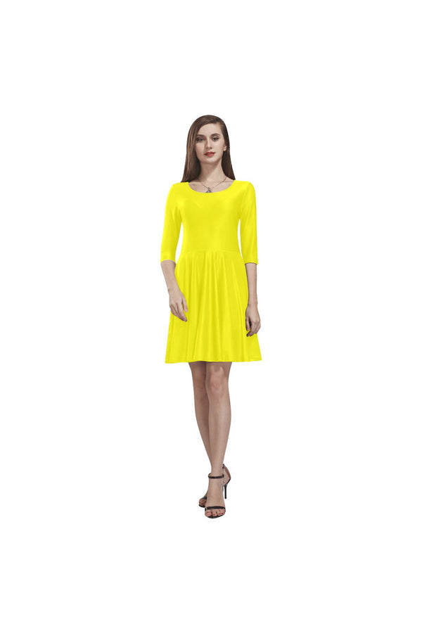 Sunshine Tethys Half-Sleeve Skater Dress - Objet D'Art