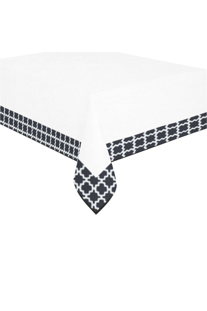 Geometric Tessellation Cotton Linen Tablecloth 60" x 90" - Objet D'Art Online Retail Store