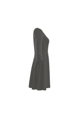 Gray Wolf 3/4 Sleeve Swing/Sundress - Objet D'Art