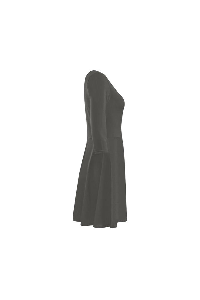 Gray Wolf 3/4 Sleeve Swing/Sundress - Objet D'Art