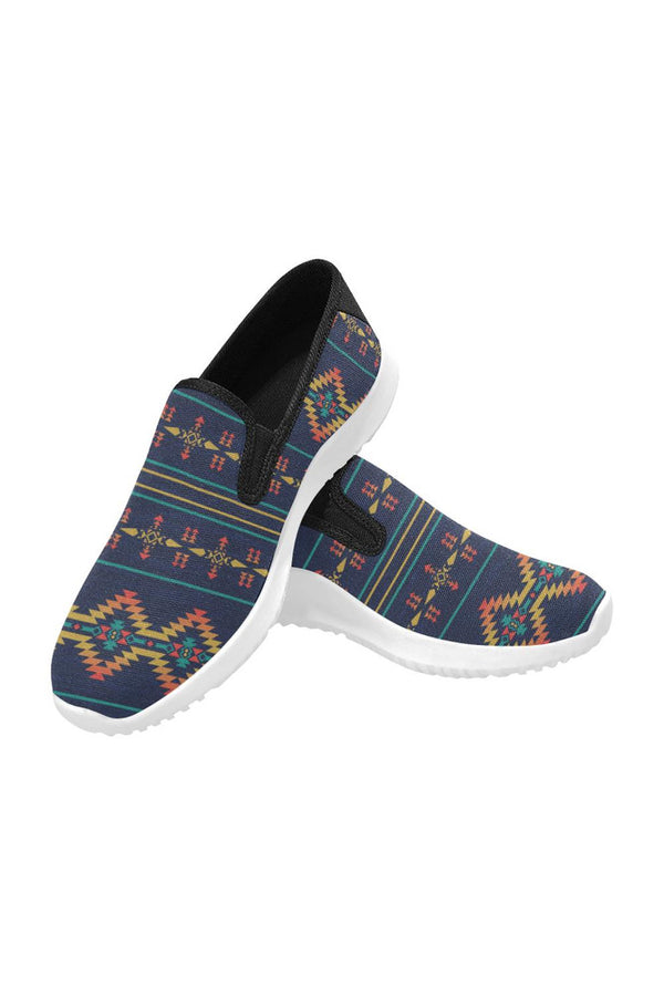 azzie 1 Orion Slip-on Women's Canvas Sneakers (Model 042) - Objet D'Art