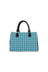 Tattersall Blue Boston Handbag - Objet D'Art