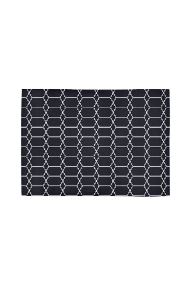 Hexagon Print Area Rug7'x5' - Objet D'Art